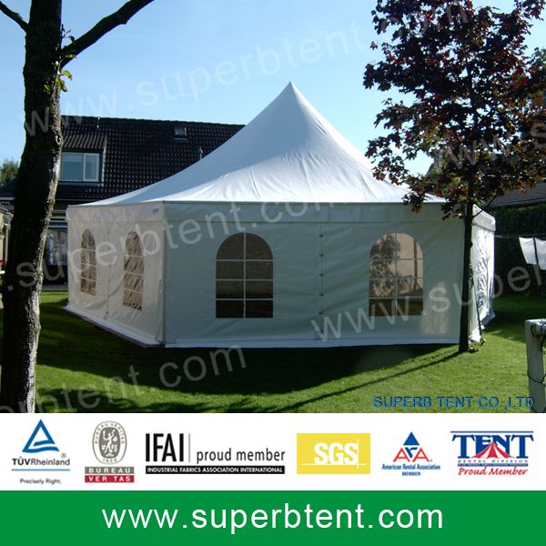 wedding hexagon tent with pvc clear window wall