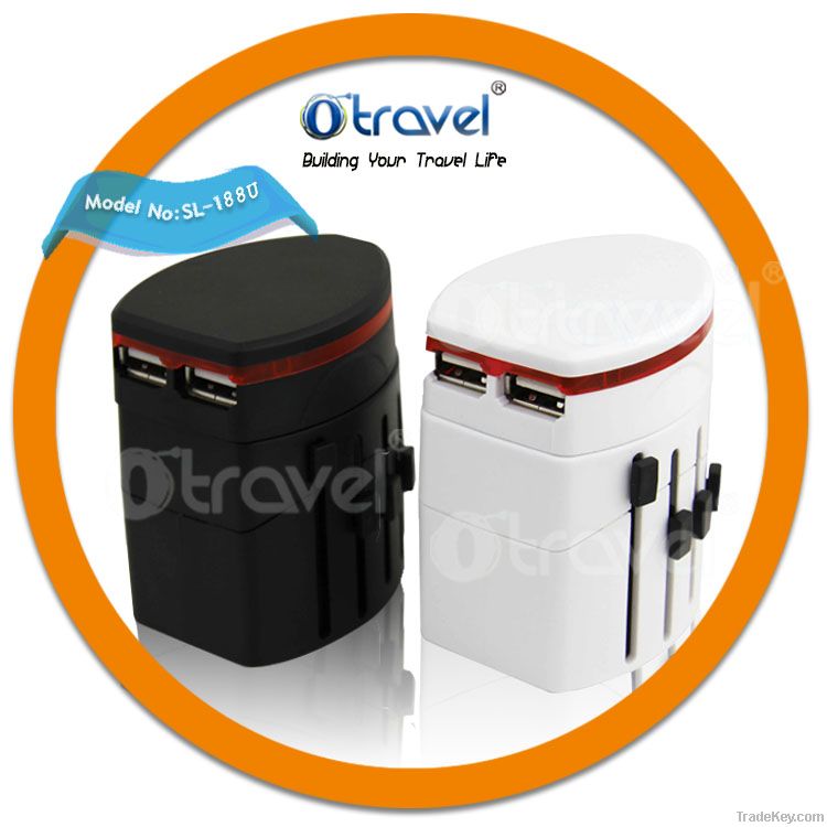 Hottest sale dual usb travel adapter