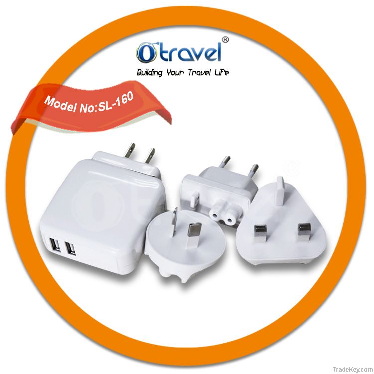 new products Universal travel adapter with usb charger