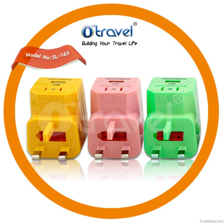 AUS, EU US pins universal travel charger usb