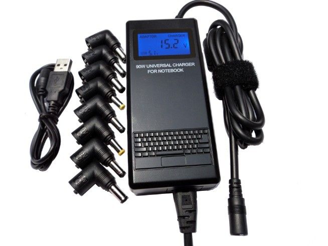 90W Universal Power Supply /Notebook Adapter / Charger with LCD Display&amp;amp;amp;USB Port