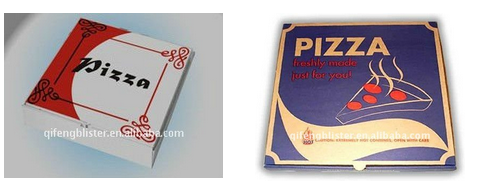 plain strong carton pizza box/white cheap strong food grade pizza box