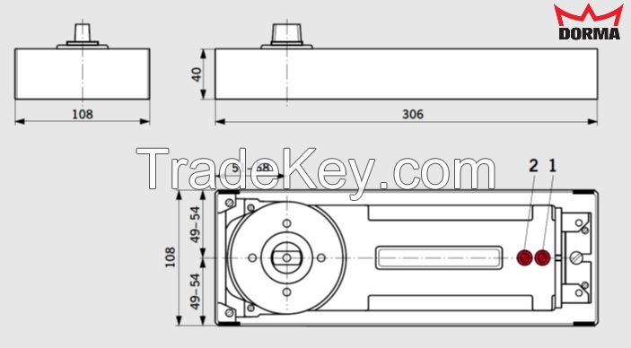 DORMA Floor Spring BTS 84 [EN3 HO with 8410 SS Cover]