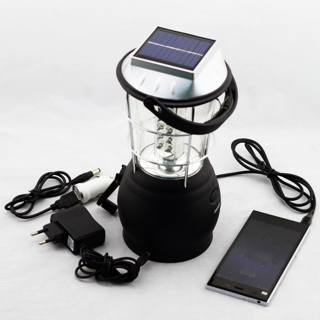 LED solar camping lantern