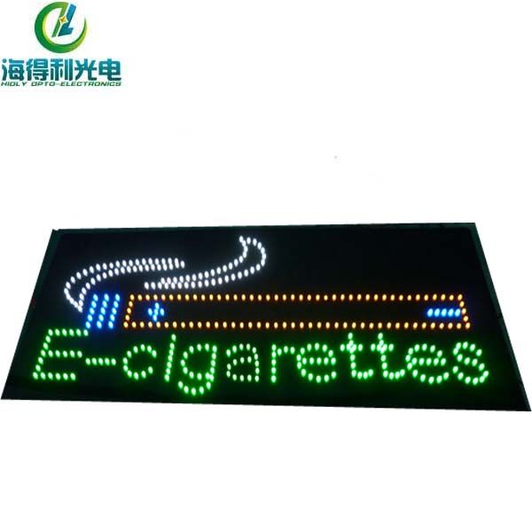 e-cigarettes animated shining acrylic led signs 