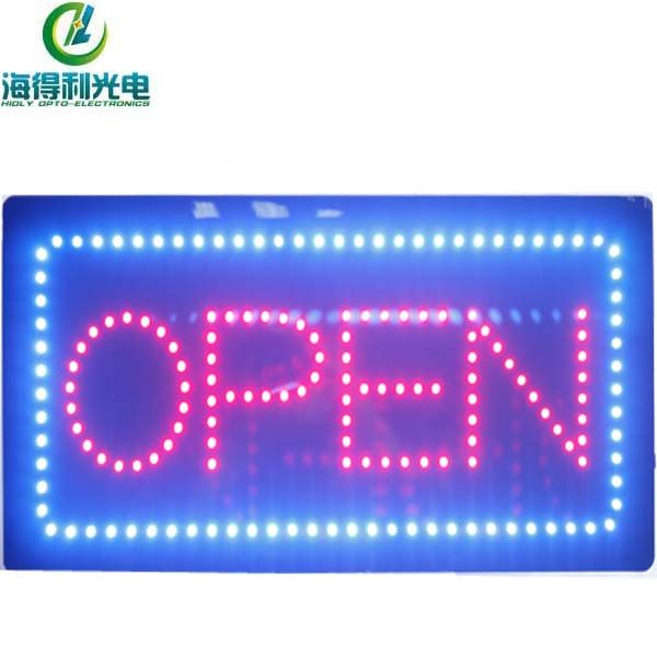 manufactured shining animated open led sign China