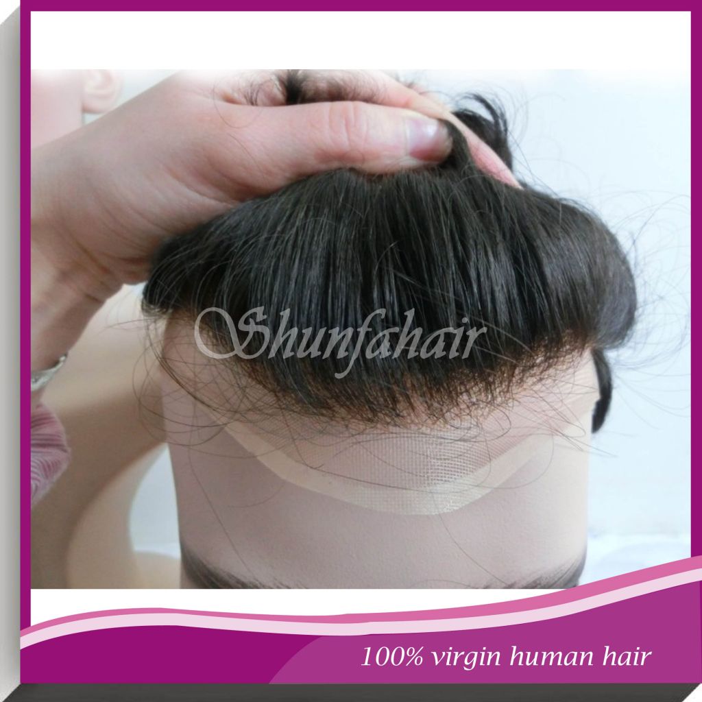 100% human hair toupee for men