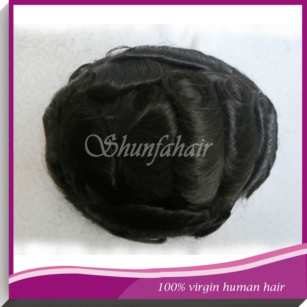 100% human hair toupee for men