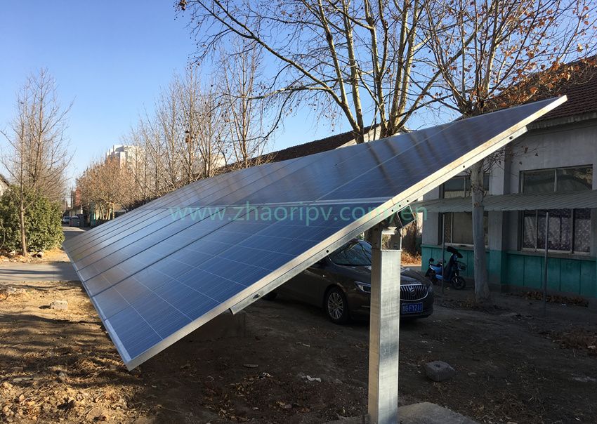 Horizontal single axis solar tracking system solar tracker set