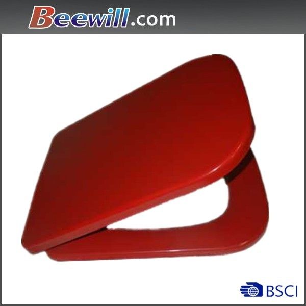 Duroplast novelty red square toilet seat