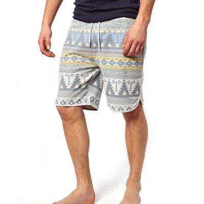 Aztec Print Shorts Men Lounge Pants
