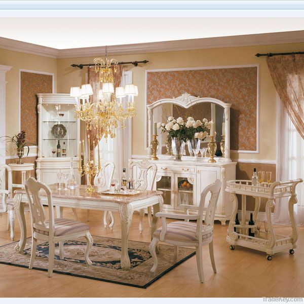 American style classic wooden dining room sets