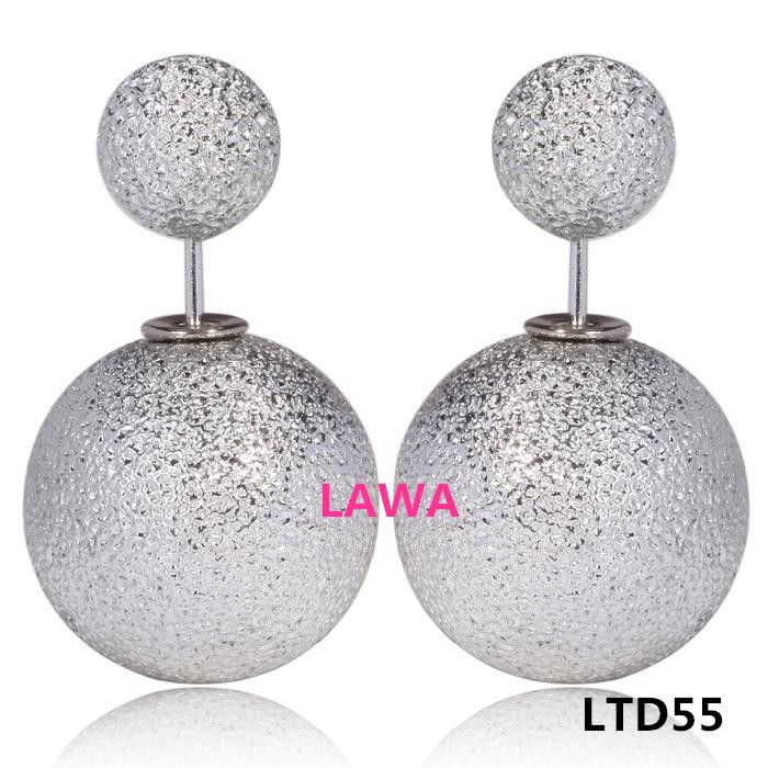 Fashion lady pearl double side earrings LTD55