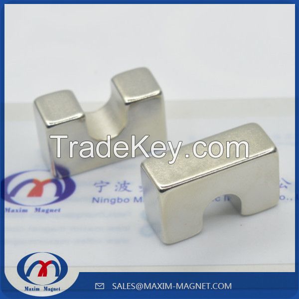 Bridge shaped Custom magnets of neodymium magnet