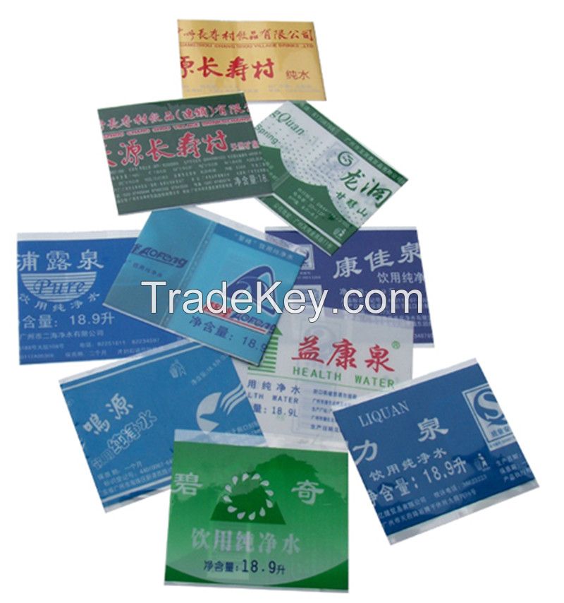 30u customized shrink plastic water bottle labels