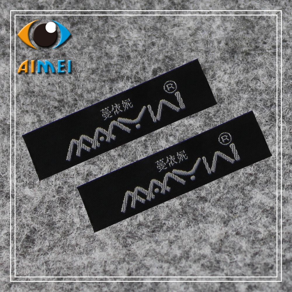 Customized Metal Logo clothing labels sew name tags for clothes custom hand made woven label garment fabric tag for patchwork