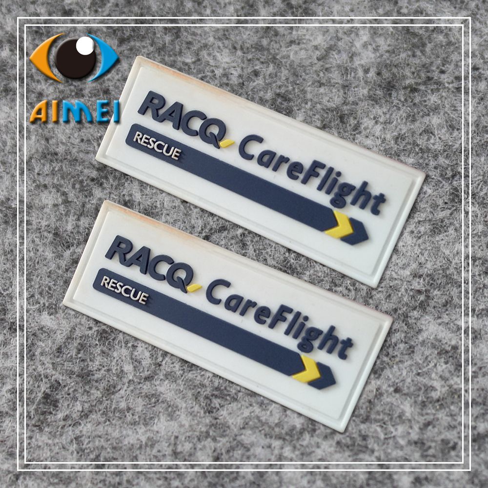 customized embossed logo PVC rubber patch for clothing with 3D logo Custom silicone sewing tags Private Brand Name for shoes