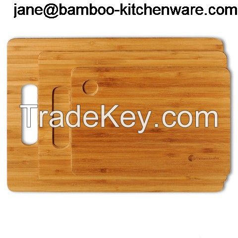 Three Cross-Layer Bamboo Cutting Board Set - 3 Cross Bamboo Layers