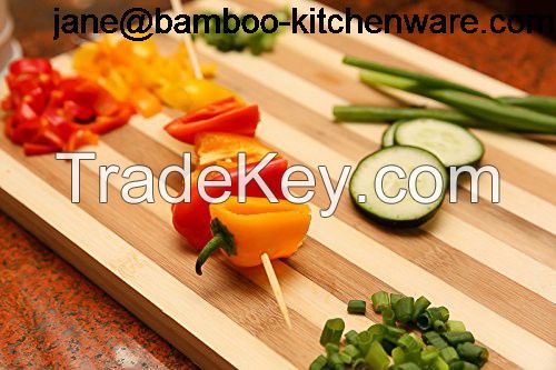 Juvo Bamboo Cutting Board with ring  Solid 3 layer chopping Set