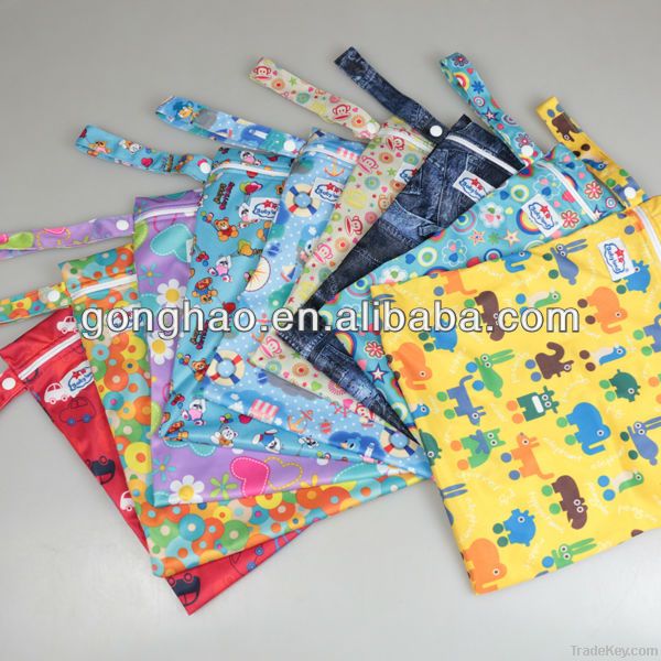 waterproof PUL wet bags for cloth diapers