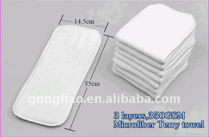 3 layers microfiber terry inserts