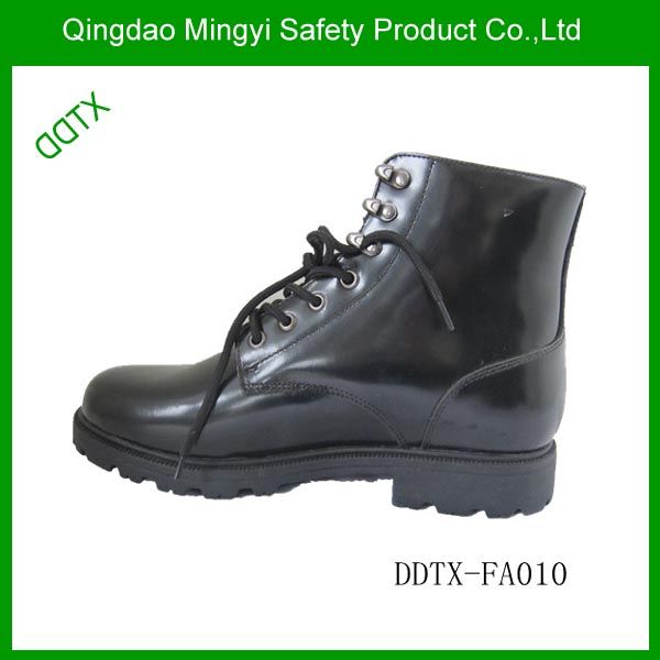 DDTX-FA010 High quality black genuine leather military army boots