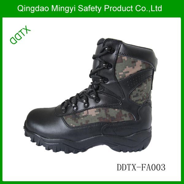 DDTX-FA003  High quality genuine leather camouflage military army boots
