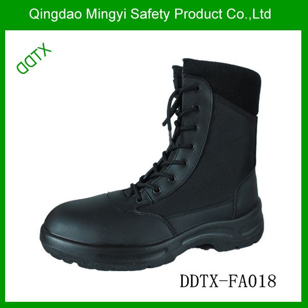 DDTX-FA018 High quality black  leather military army boots