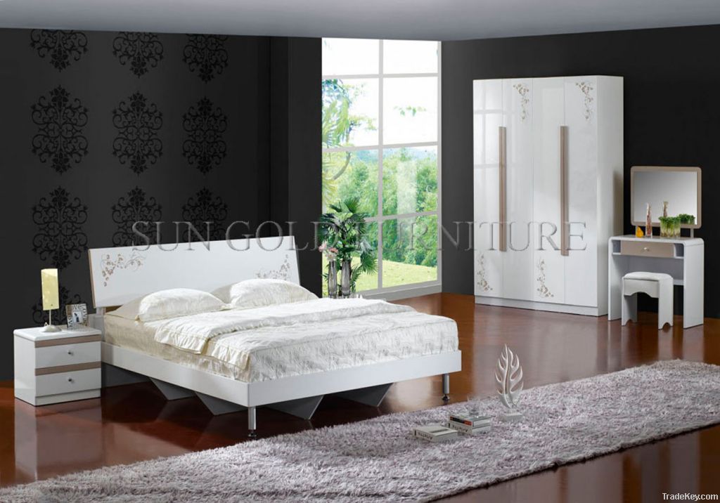 modern wooden bedroom furniture set