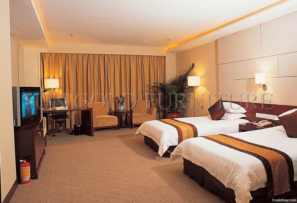 hotel bed / double bed / hotel furniture bedroom set