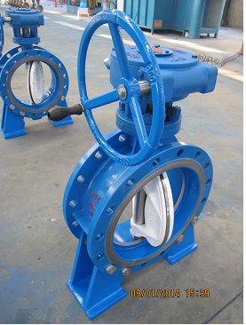 Triple eccentric flange metal sealed butterfly valve