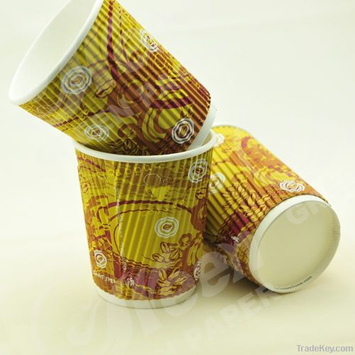 disposable colorful vertical ripple cup wholesale in china