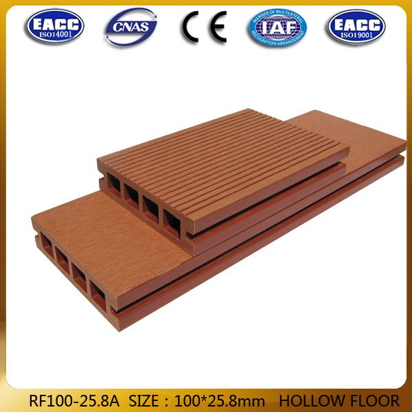 WPC China manufacture 150x25mm Hollow outdoor WPC terrace board decking