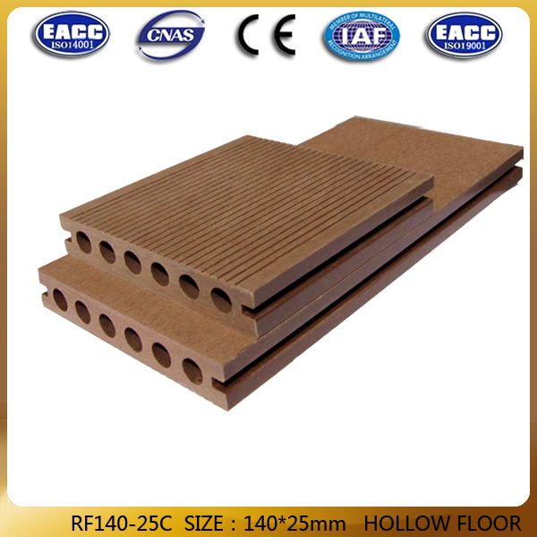 140x25C wpc decking,wood plastic composite deck floor,CE test eco-friendly deck board 