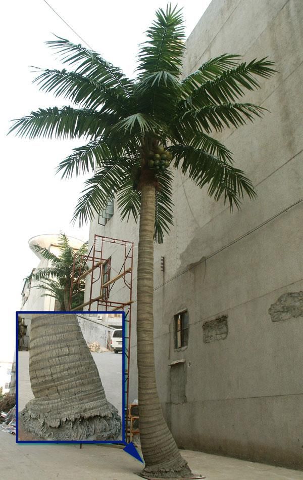 Whole sales artificial fake big coconut tree made in China,decorative artificial fake big coconut tree made in China