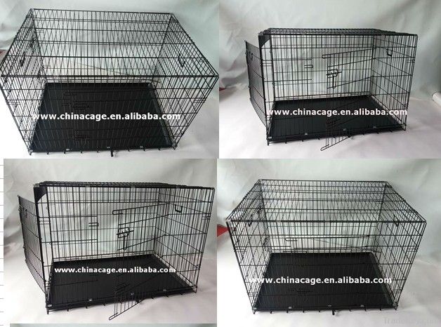 folding metal wire dog cage