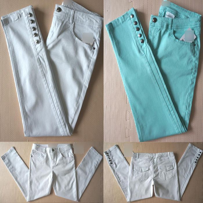 Cotton Mid waist women's pencil pants (crop jeans, ankle-length pants) size the European version/ foreign sales clothes in stock