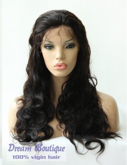 Brazilian body wave Fashion beautiful Full Lace Wig, 100% human hair, no tangle no shedding, free shipping