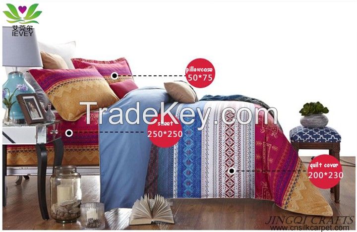 Unique Persian style colorful bedding sets hand knitting 4pcs pure cotton King/Super king Size Ventilate Massage comforter cover zz4042