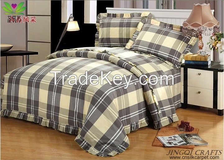 Breathable hand woven 100% cotton bedding sets 4pcs Ventilate Massage zz4003