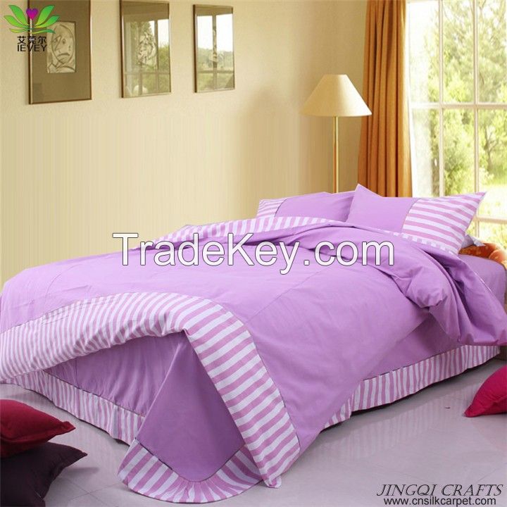 Breathable hand woven 100% cotton bedding sets 4pcs Ventilate Massage Function zz4007