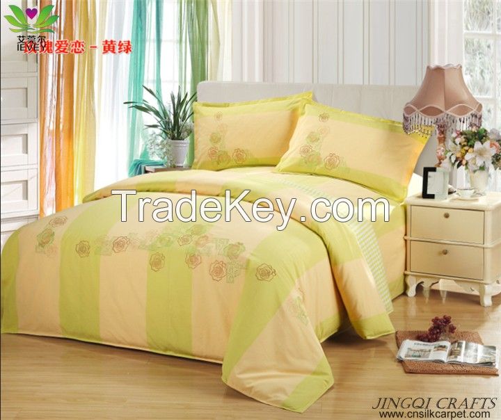 Breathable hand woven 100% cotton bedding sets 4pcs Ventilate Massage Function zz4006