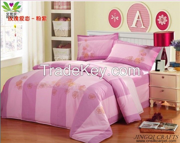 Breathable hand woven 100% cotton bedding sets 4pcs Ventilate Massage Function zz4006