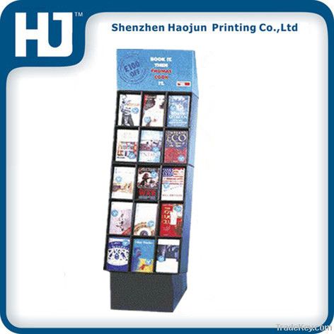 Eco-friendly recycled cardboard fashion magazine counter display with