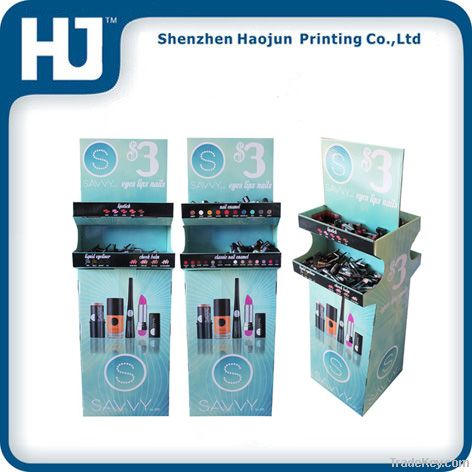 Lipstick cardboard paper dump bins display for counter sales promoti