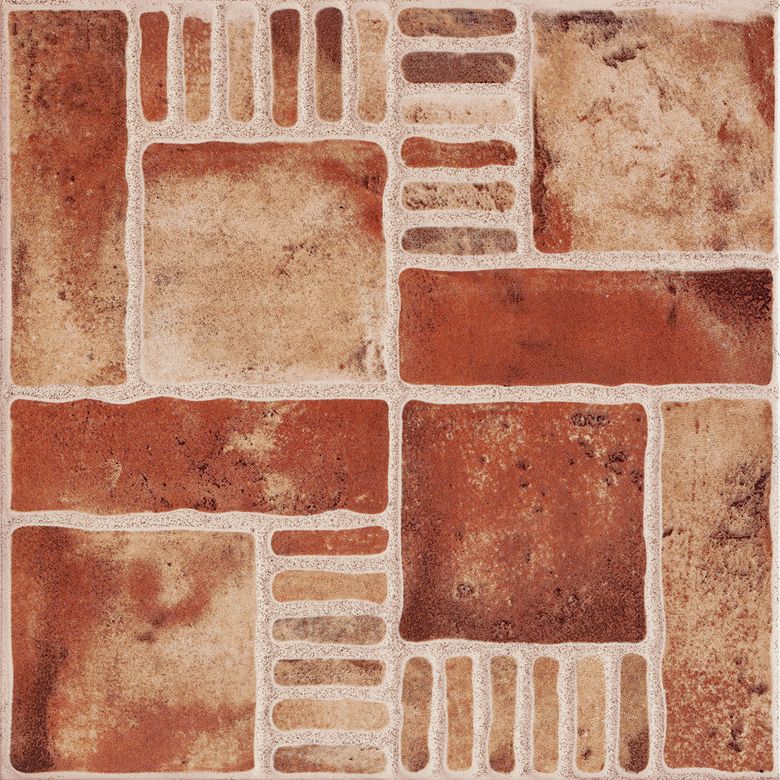 Rustic ceramic floor tiles