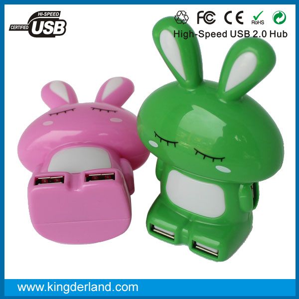 Hot Selling Popular New Style High Speed Cute USB 2.0 HUB USB HUB Rabbit