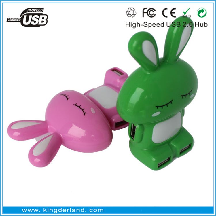 Hot Selling Popular New Style High Speed Cute USB 2.0 HUB USB HUB Rabbit