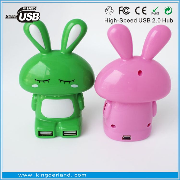 Hot Selling Popular New Style High Speed Cute USB 2.0 HUB USB HUB Rabbit