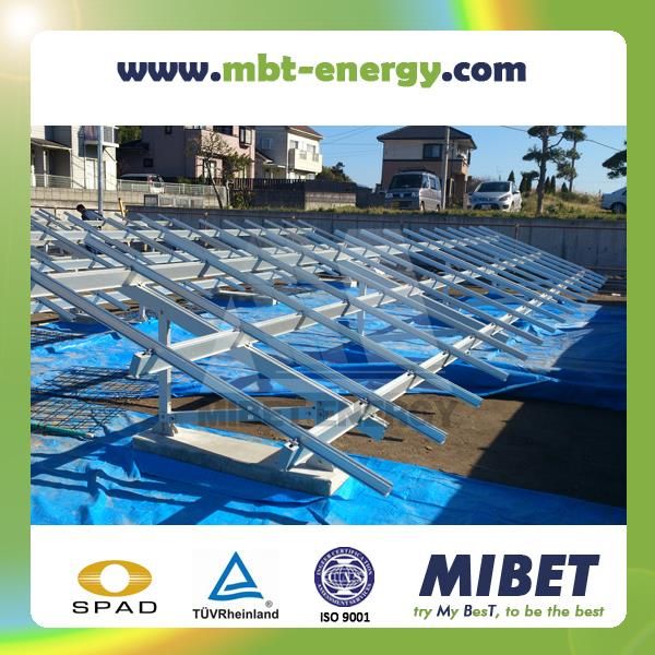 Aluminum Ground Solar PV Mounting System with Concrete Base or Ground Screws